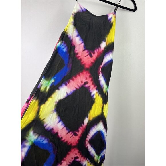 Busayo Collective Multicolor Tie Dye Retro Sleeveless Maxi Slip Dress Size Small - Picture 6 of 7